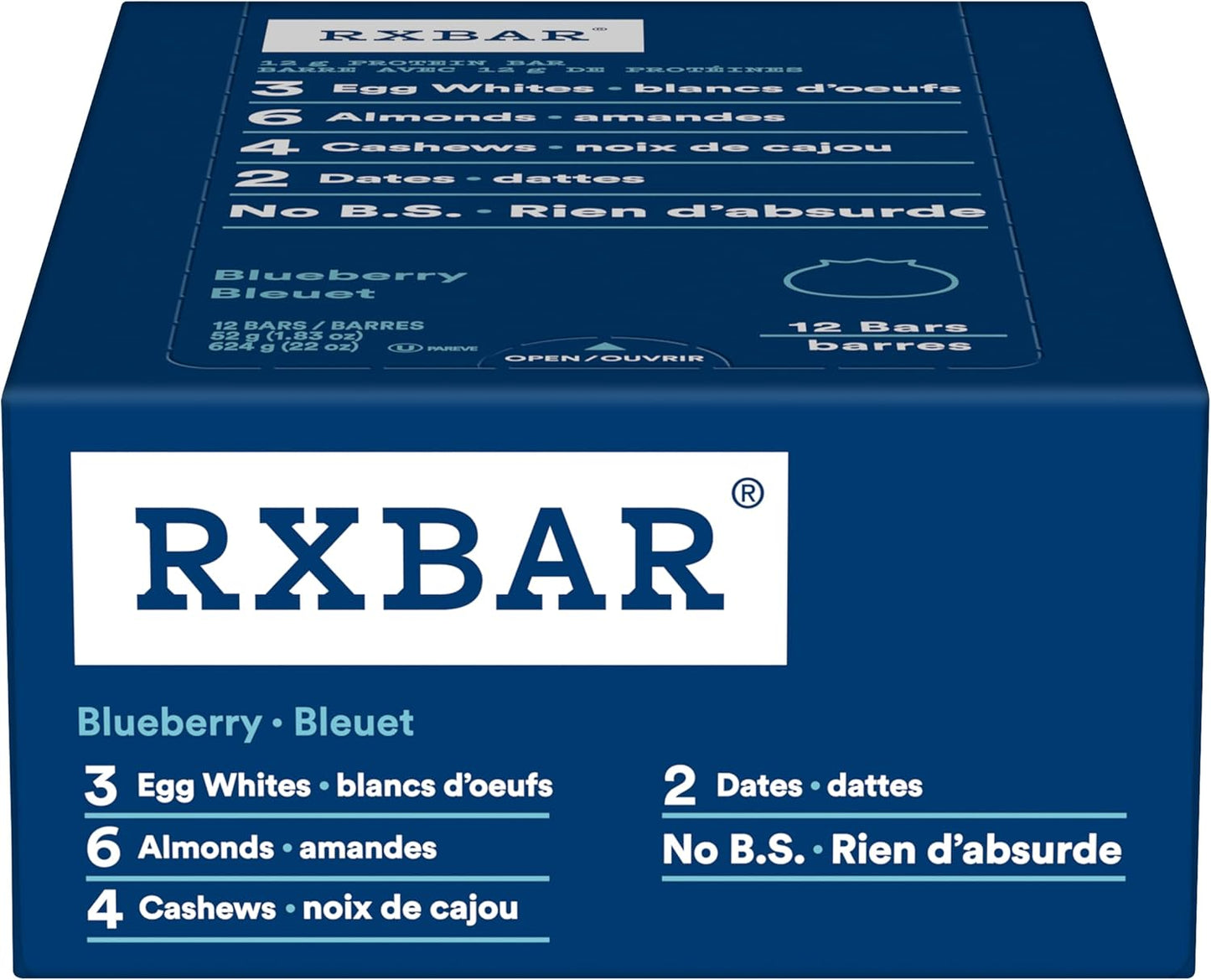 RXBAR 蛋白棒 蓝莓味 12x52克（12条装）