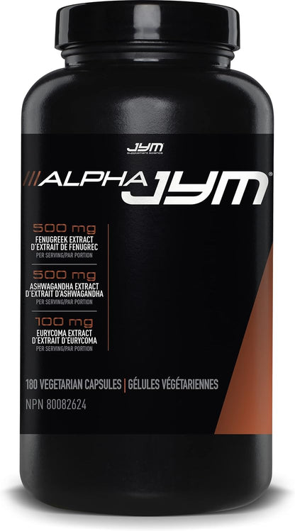 Alpha Jym 180 粒素食胶囊睾酮支持，提高男性表现、能量、力量，促进雌激素和睾酮之间的健康平衡，