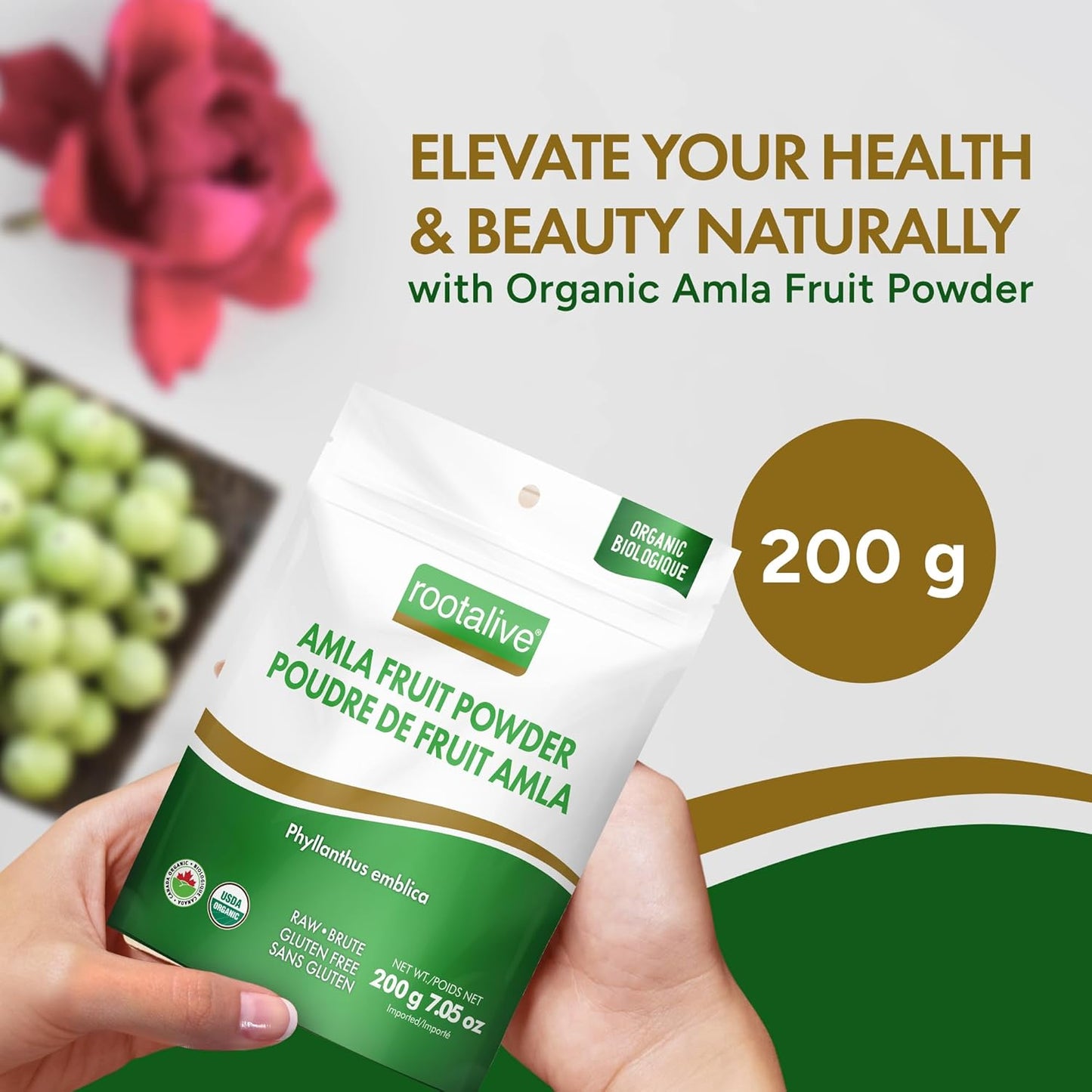 Rootalive Organic amla fruit powder 200g