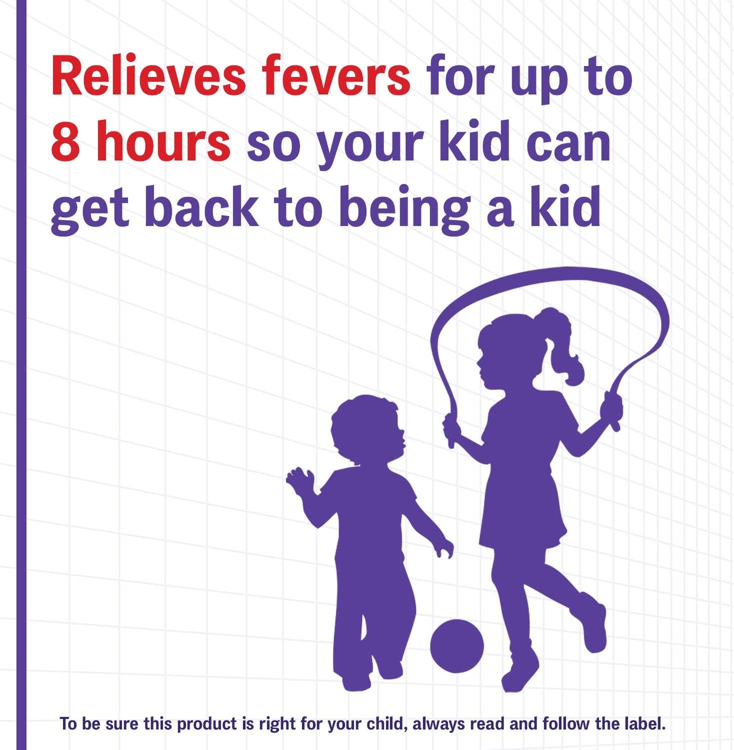 儿童 Advil（100 毫升，葡萄味）布洛芬悬浮液，无染料，暂时退烧