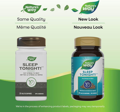 Nature's Way Sleep Tonight Stress Relief Formula – Reduce Stress Symptoms Like Fatigue, Sleeplessness, Inability to Concentrate- Helps Lower Cortisol, C-Reactive Protein Levels – 28 Vegetarian Tablets