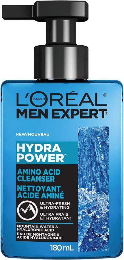 L'Oréal Paris Men Expert Hydra Energetic Face Cream with Vitamin C (50ml) + Daily Face Cleanser with Amino Acid (180ml)