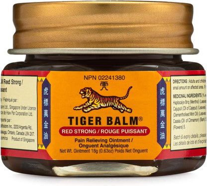 Tiger Balm Pain Relieving Red Extra Strength, 18g – Relief for Sore Muscles – Extra Strength Rub – Tiger Balm Extra Strength – Tiger Balm Ointment