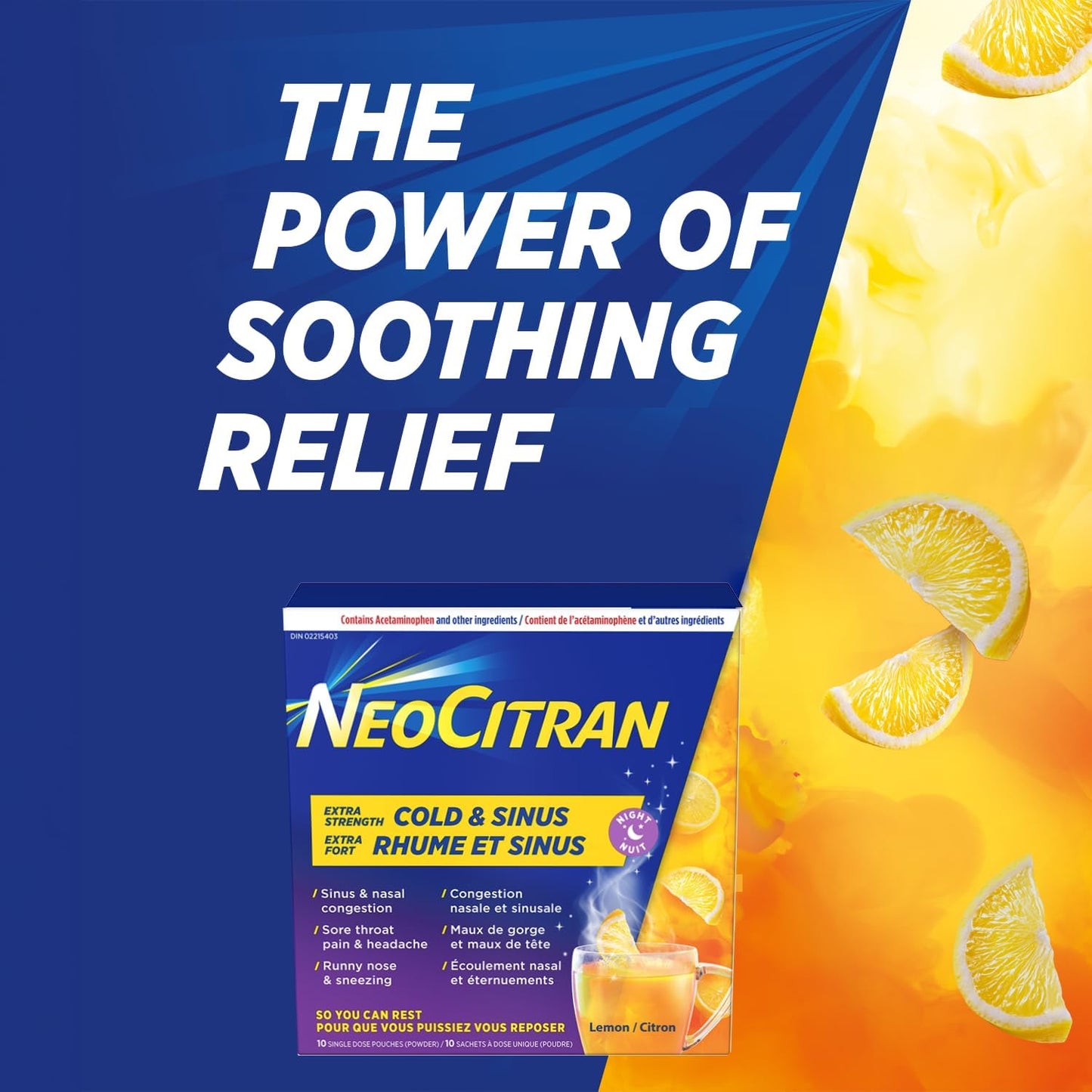 NEOCITRAN® ES 感冒和鼻窦夜间柠檬
