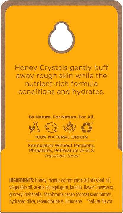 Burt's Bees 100% 天然润唇磨砂膏，含去角质蜂蜜晶体 - 0.25 盎司