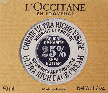 L'OCCITANE LOccitane Shea Butter Ultra Rich Face Cream Face Cream Unisex 1.7 oz