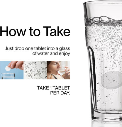 Vitaline 維生素 C 補充劑（含鋅和維生素 D）- 維生素 C 膳食補充劑，用於免疫支持 - 橙味，24 片泡騰片