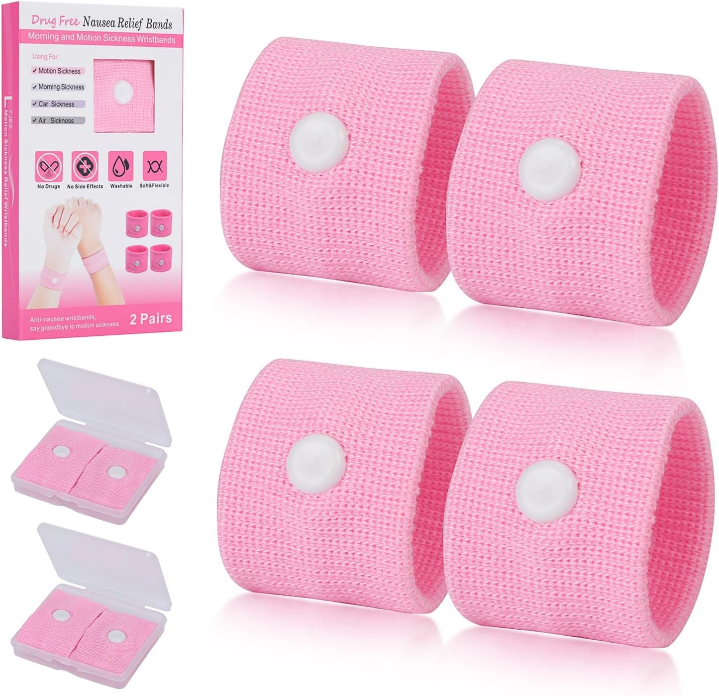 LYJEE 儿童晕车腕带，旅行晕车缓解腕带，晕车晕船防恶心腕带