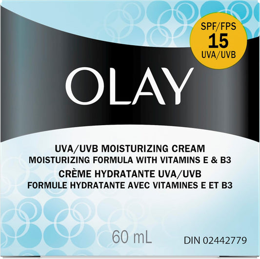 Olay UV Moisturizing Cream Moisturizing Formula With Vitamins E & B3, SPF 15 UVA/UVB, 60 mL