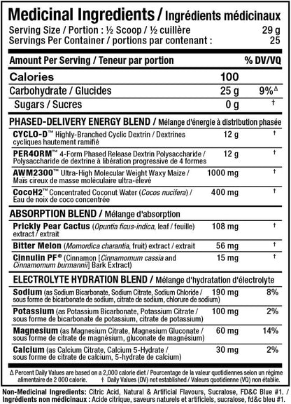 ALLMAX Nutrition - CARBION+（补水、耐力和恢复）- 蓝冰 - 725 克