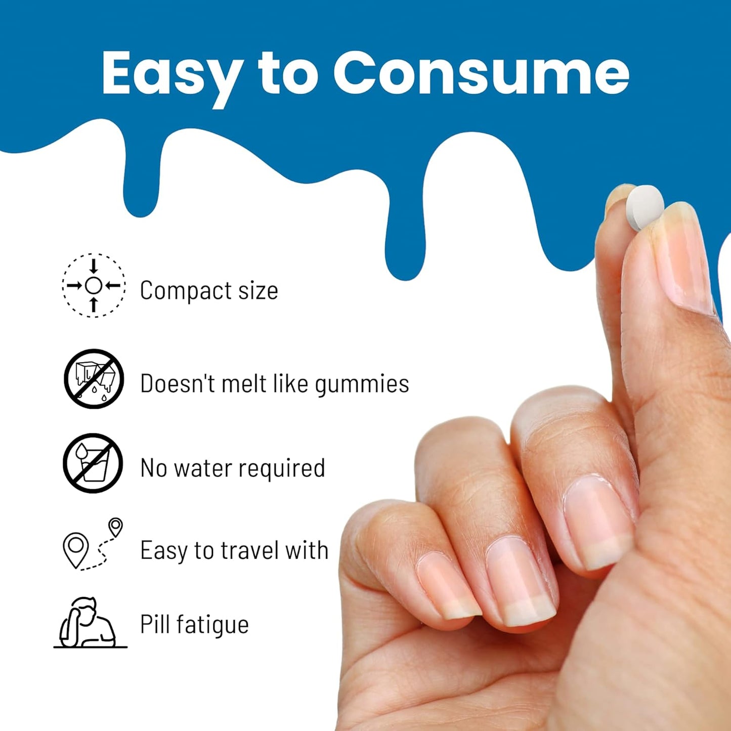 Nutrameltz 褪黑激素 5 毫克 – 天然助眠褪黑激素補充劑，緩解時差反應，幫助調節睡眠週期，速溶片，幫助您安睡 – 美味薄荷味（60 片）