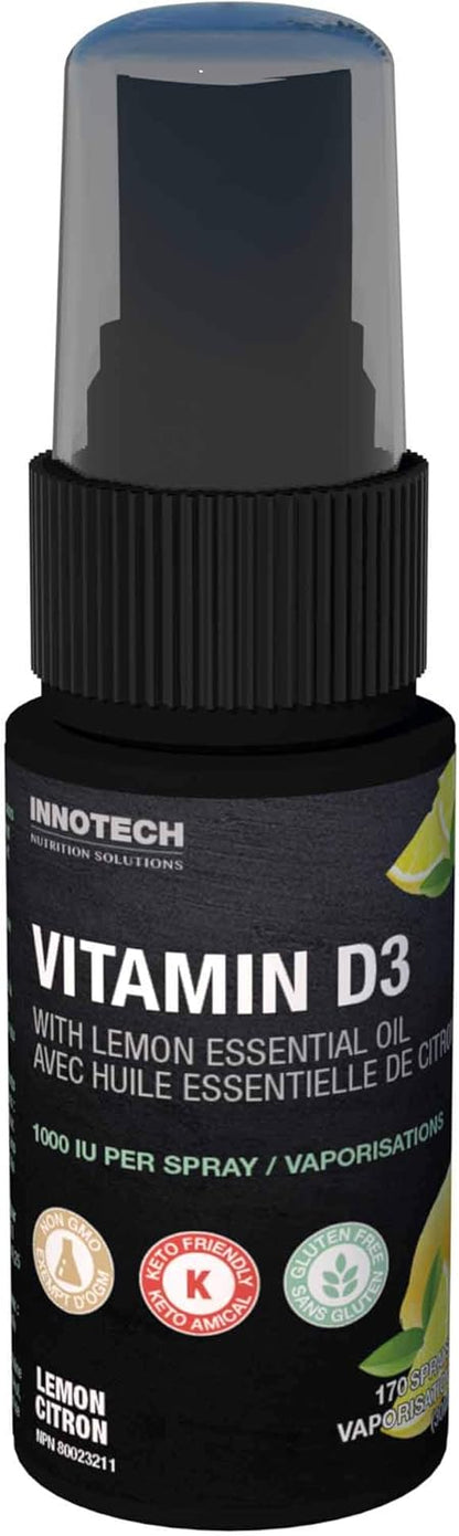 Innotech Nutrition 维生素 D3 口腔喷雾，柠檬味 - 25 毫升