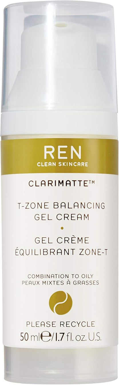 Ren Clean Skincare clarimatte t-zone balancing gel cream, 50ml