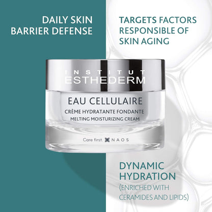 Institut Esthederm - Cellular Water Cream - Comforting Hydrating Cream, Anti-Pollution, Moisturizing and Freshness Feeling, 50 mL.