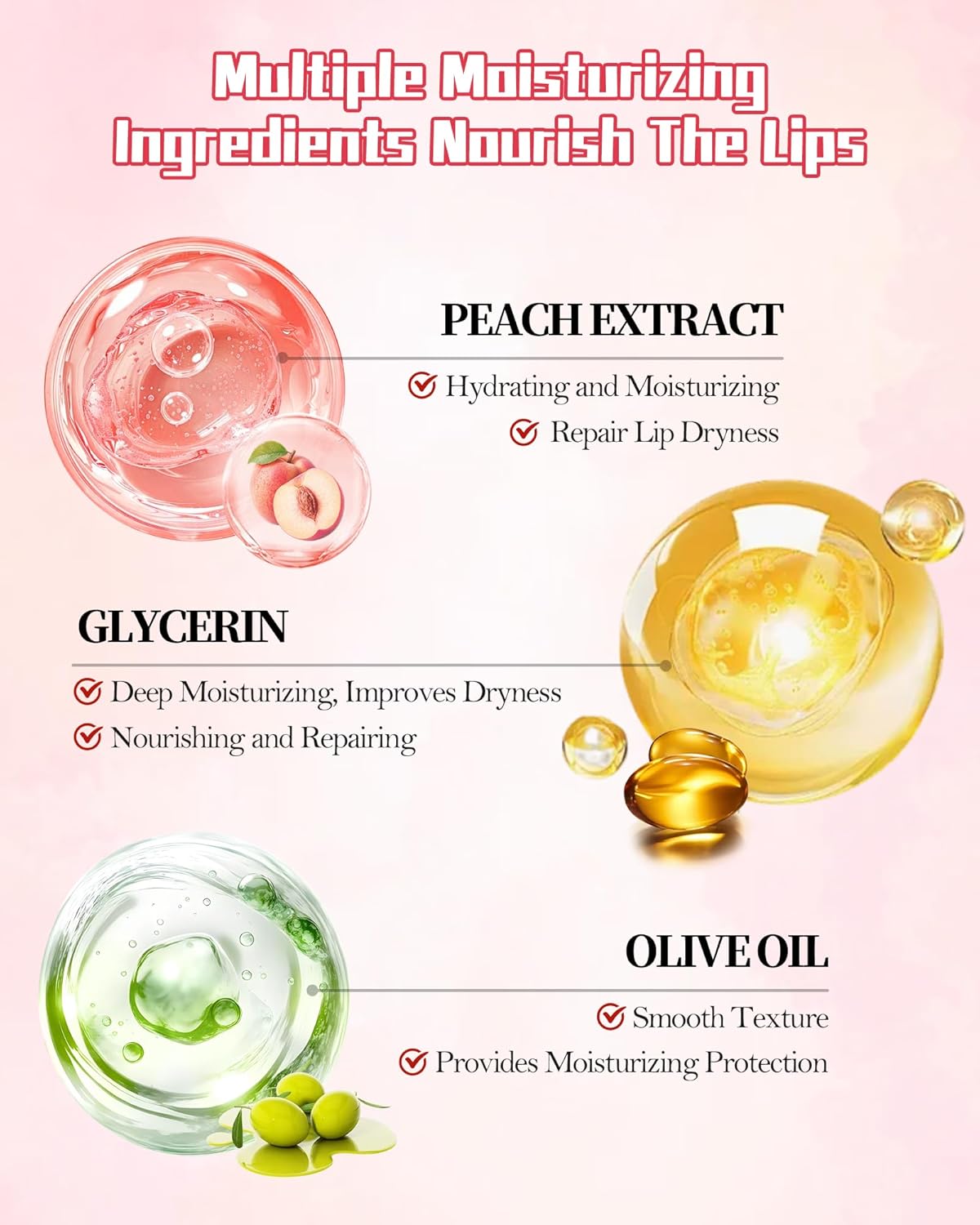 Lip Repair Care Product Kit,8 in 1 Peach Lips Care Moisturizer,Lip Scrub,5Pcs Lip Mask,Lip Scrub Foaming,Hydrating Lip Balm for Dry Cracked Chapped Lips,Christmas Travel Size Care Gift Set for Women Girl