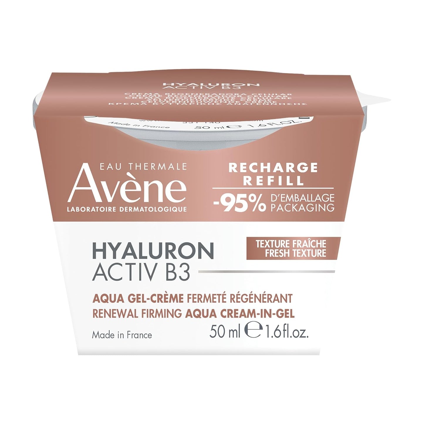 Eau Thermale Avène Hyaluron Activ B3 Renewal Firming Aqua Cream-In-Gel Eco-Refill, for Aging Skin and wrinkles, Hyaluronic Acid and Niacinamide