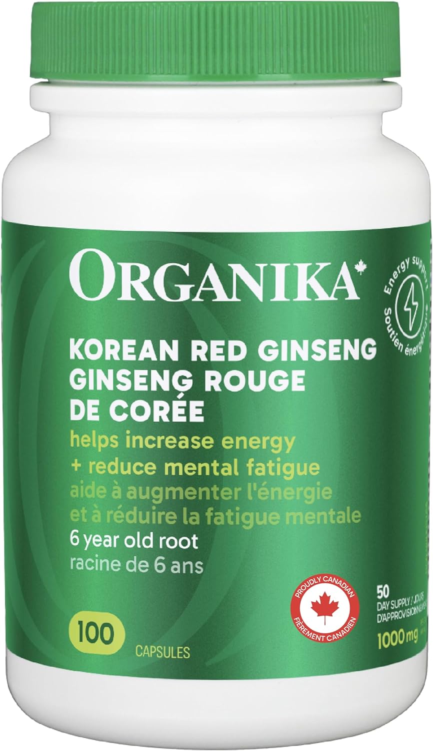 Organika 韩国红参 - 6 年根，补充能量，缓解压力，保暖效果 - 100 粒