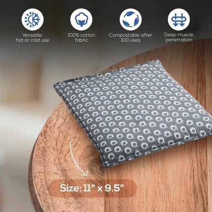 原装魔法袋签名版热敷袋，冷热疗法，缓解胃痛和腰痛，无线冷热敷袋，30.5 x 23 厘米（12 英寸 x 9 英寸）