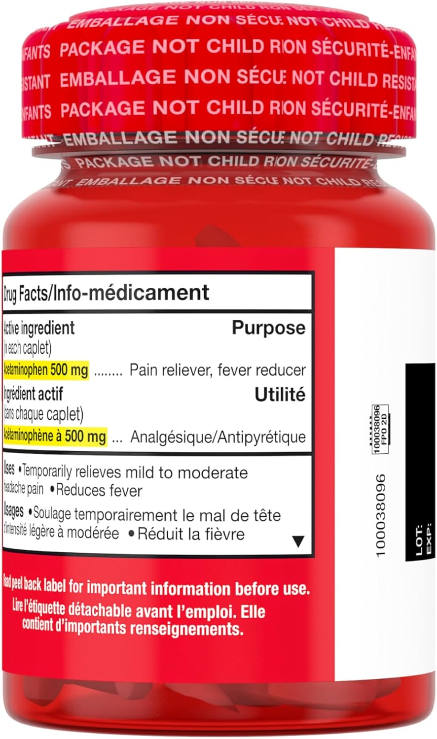 Tylenol Extra Strength For Pain Relief, Headache Relief, and Reducing Fever, 500 mg Acetaminophen 150 Caplets