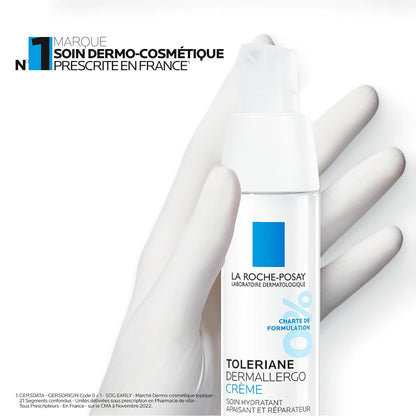 La Roche-Posay Face Moisturizer for Ultra Sensitive Skin, Toleriane Dermallergo Face Cream Intense Soothing Care with Shea Butter and Glycerin. Anti-Redness & Anti-relapse