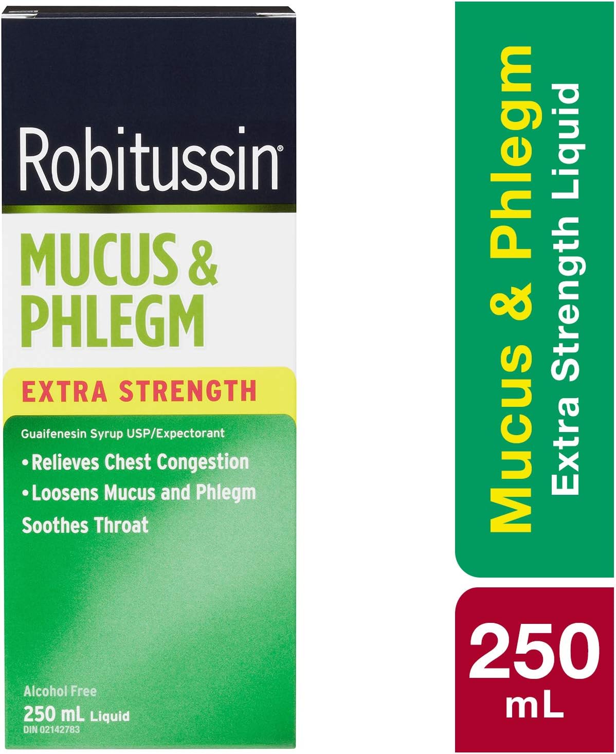 Robitussin Extra Strength Mucus & Phlegm Syrup, Alcohol Free, Cherry Flavour, Packaging may vary