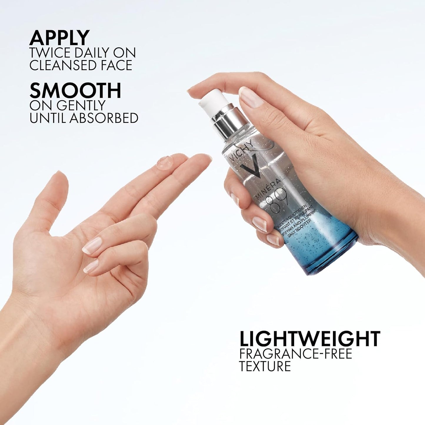 Vichy Minéral 89 透明质酸面部精华液或褪黑素修复晚霜，保湿并强健肌肤，适合敏感肌肤，皮肤科医生推荐