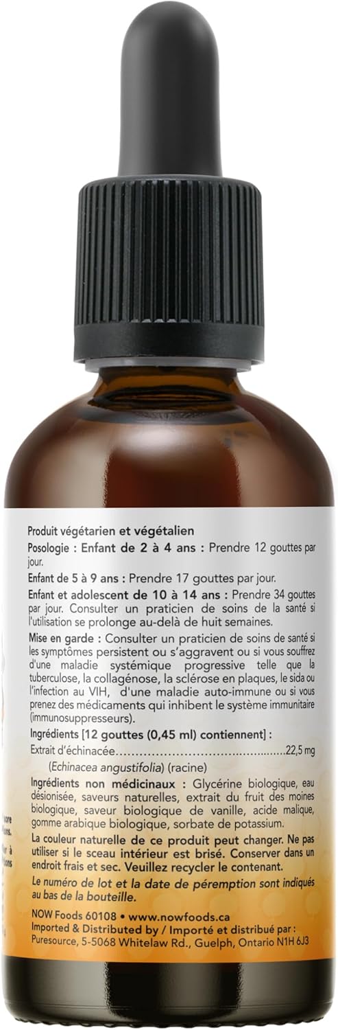 NOW Supplements，兒童液體紫錐菊（帶滴管），免疫系統支持，兒童配方，59毫升