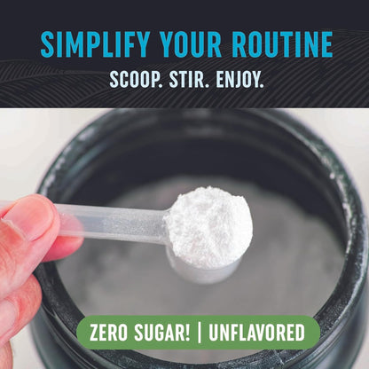 Collagen Powder + Probiotics Supplement | Made in Canada | Grass Fed Hydrolyzed Type 1 & Type 3 Collagen Peptides | Hair, Skin, Nails & Gut Health Support | 7000mg Per Serving | 210g, 1 Month Supply