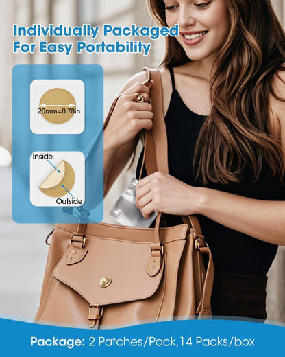 MQXUNMI 晕车贴，28片装不瞌睡晕船贴，适用于晕车、晕机和旅行，快速见效，长达72小时