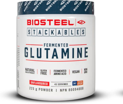 BioSteel Stackables Fermented Glutamine Powder, Fermented Amino Acids, Gluten Free and Non-GMO, 45 Servings
