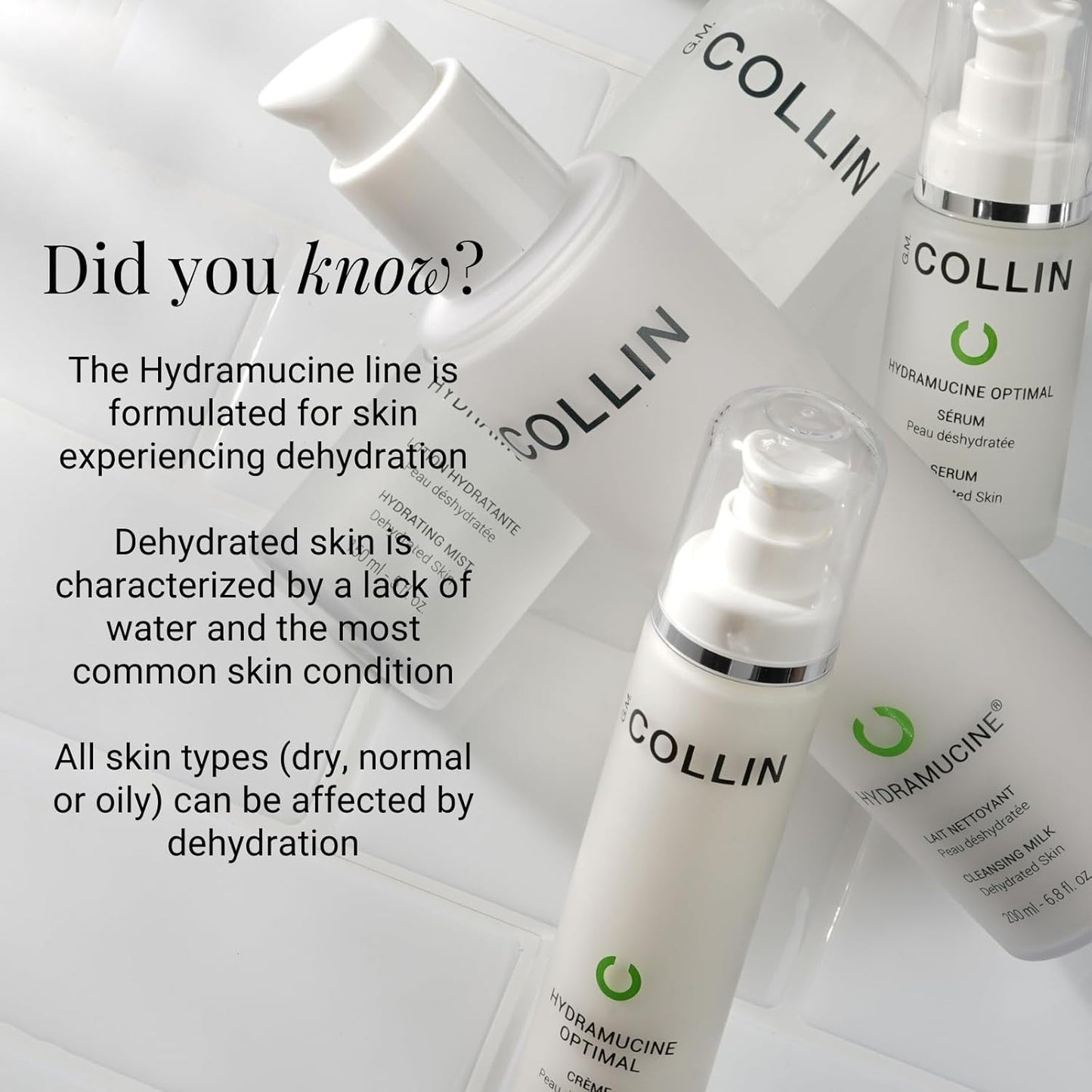 G.M. COLLIN Hydramucine Cleansing Milk | Gentle Face Wash for Dehydrated Skin | Eliminates Skin Impurities and Removes Make-up