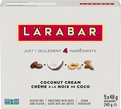 LÄRABAR 椰奶水果坚果能量棒，5条装，无麸质，纯素，零食棒