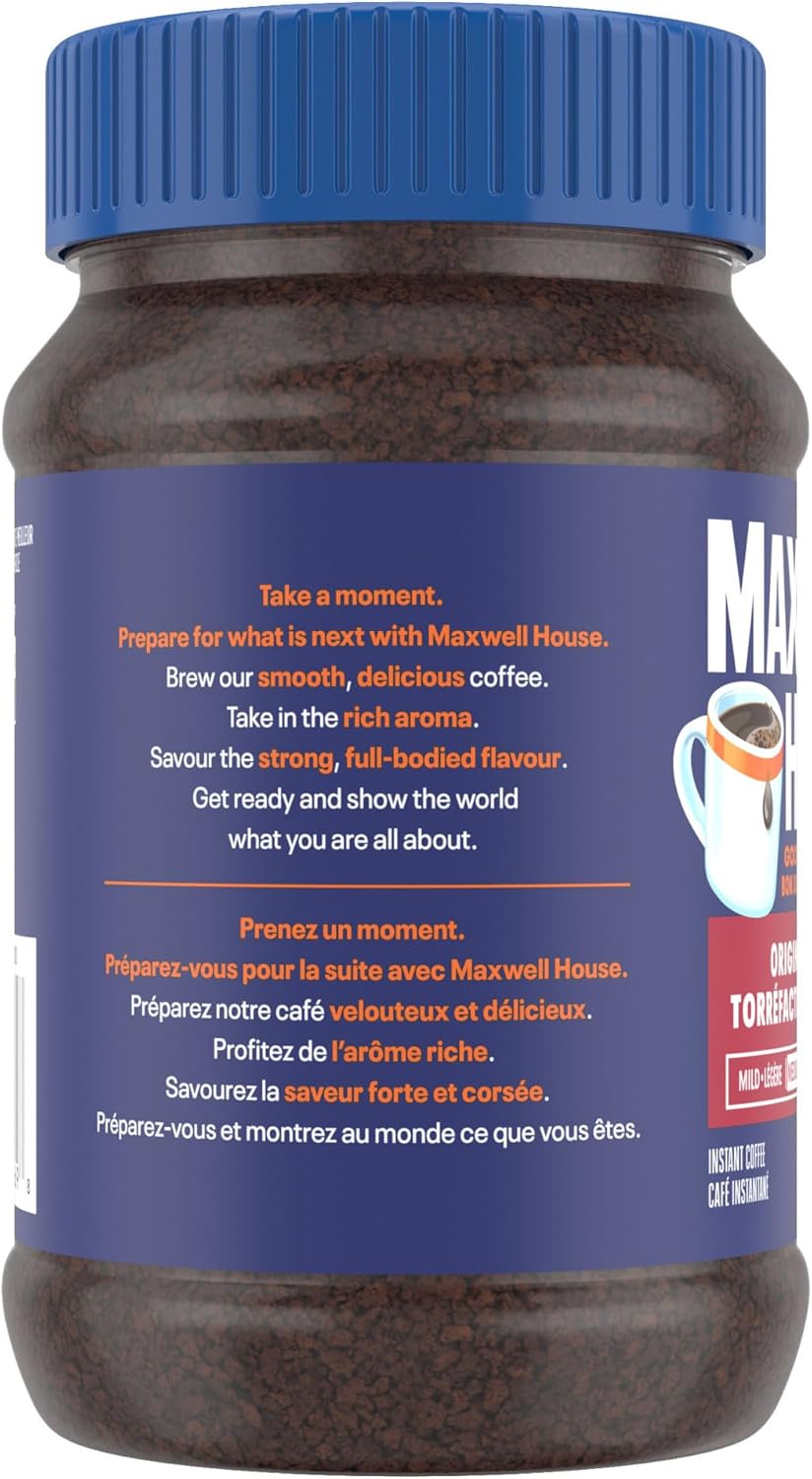 Maxwell House Original Roast Instant Coffee, 150 g Jar