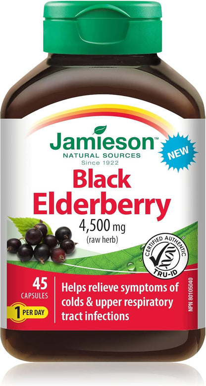 Jamieson 紫錐菊 4,000 毫克和黑接骨木果