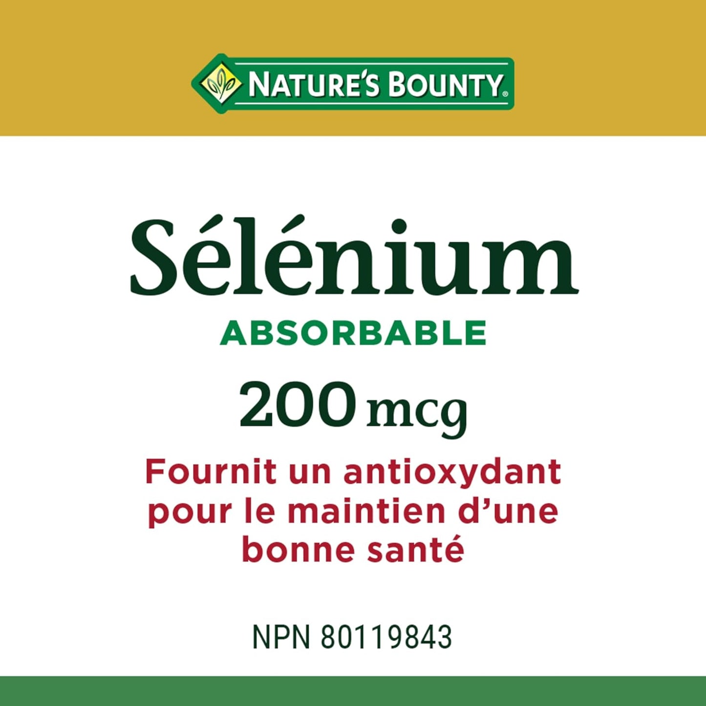 自然之寶硒，可吸收，200 微克，提供抗氧化劑，維護身體健康，幫助維持甲狀腺正常功能，軟膠囊，62.3 克