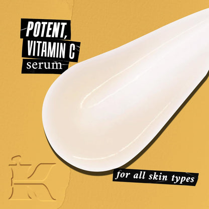 Kiehl's Powerful-Strength 12.5% Vitamin C Serum, Line-Reducing Concentrate for Face, Boosts Radiance & Firmness, Smooths & Plumps Skin, with Hyaluronic Acid, Dermatologist-Tested
