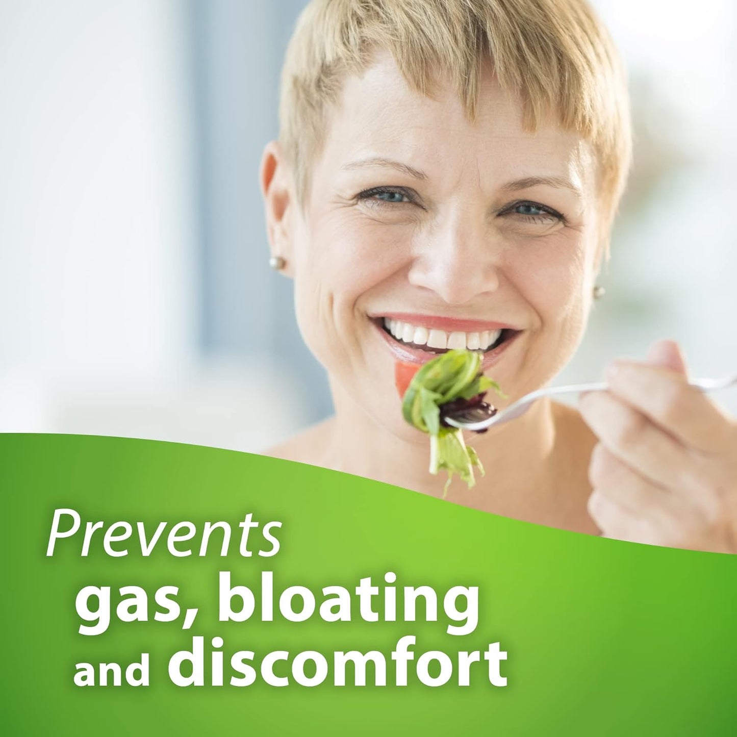 Beano Tablets，消化酶补充剂，缓解胀气 - 60 片 - 有助于缓解腹胀，缓解胃部不适