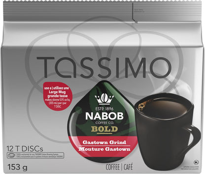 Tassimo Nabob Bold Gastown 研磨咖啡单份 T 盘，12 片装