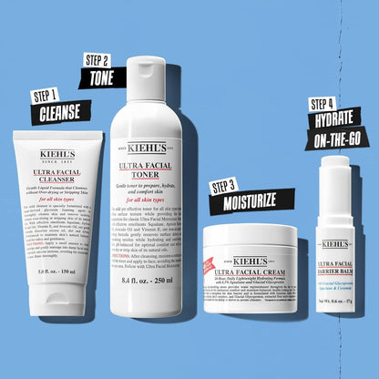 Kiehl's Ultra Facial Cream, with 4.5% Squalane to Strengthen Skin's Moisture Barrier, Skin Feels Softer and Smoother, Long-Lasting Hydration, Easy and Fast-Absorbing, All Skin Types