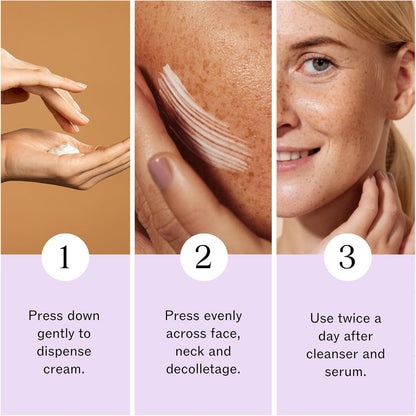 Face Cream Moisturizer for Women - Anti-Aging Wrinkle Cream for Face, Face Moisturizer For Dry Skin, Dark Spot Brightening, Rose and Pomegranate Extracts - Crème Hydratante Visage - 1.7oz