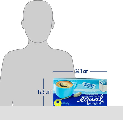 EQUAL 0 Calorie Sweetener, Sugar Substitute, Zero Calorie Sugar Free Sweetener Packets, Sugar Alternative, 800 Count