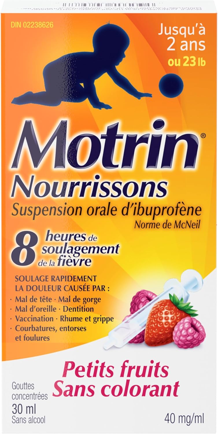 Motrin 婴儿布洛芬口服混悬液浓缩滴剂 无色素浆果味，40 毫克/毫升 30 毫升