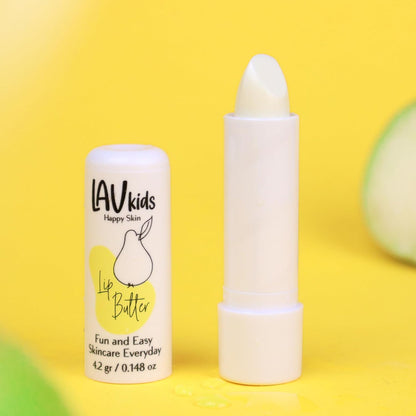 Lav Kids Nourishing Lip Butter gently scented Natural Child Balm Ultra-moisturising Lip Butter for sensitive skin Paediatrician Tested & Approved Kids Intensive Lip treatment for Sensitive Skin 4.2g