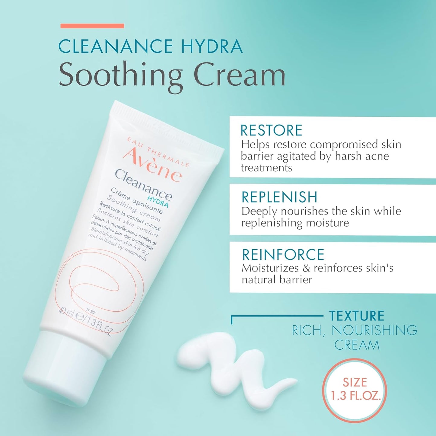 Eau Thermale Avene Clean-Ac Soothing Cream, 1.3 Fl Oz