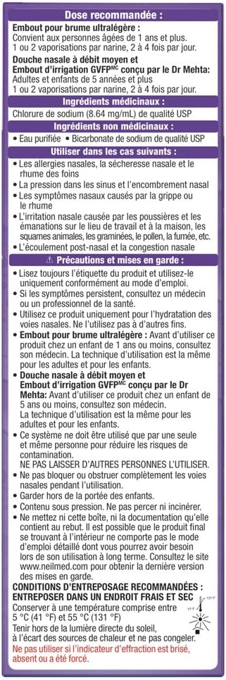 NeilMed Nasamist 多合一无菌生理盐水鼻喷雾剂，6 盎司