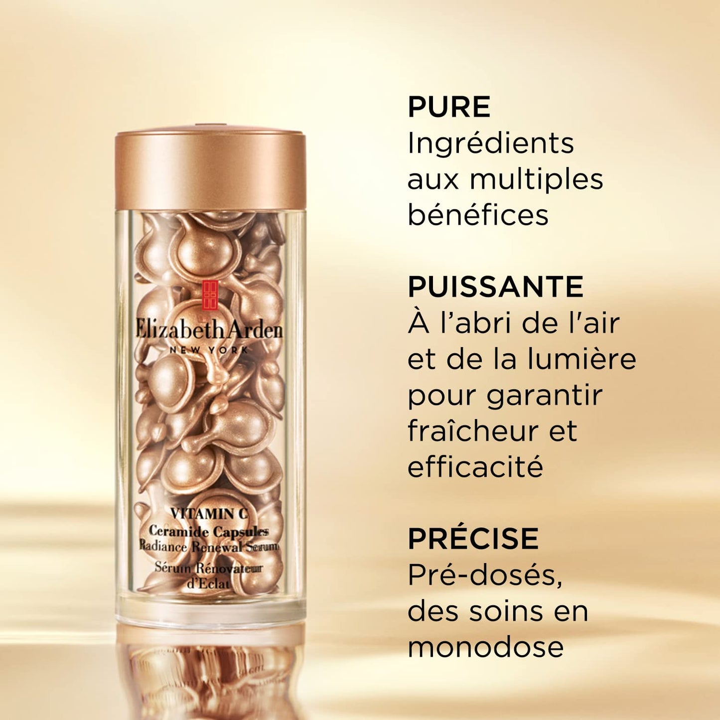 Elizabeth Arden Vitamin C Ceramide Capsules Radiance Renewal Serum, Citrus and Musky, 90 Count