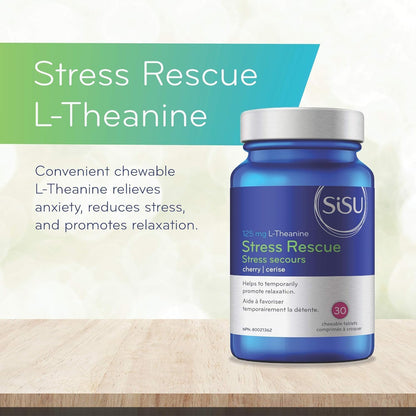 SISU Stress Rescue L-Theanine Chewable Tablet, 30 Count (Pack of 1)