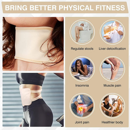 SACRED WRAP, Castor Oil Belly and Neck Wrap, Castor Oil Pack for Liver Detox, Reusable & Highly Absorbent