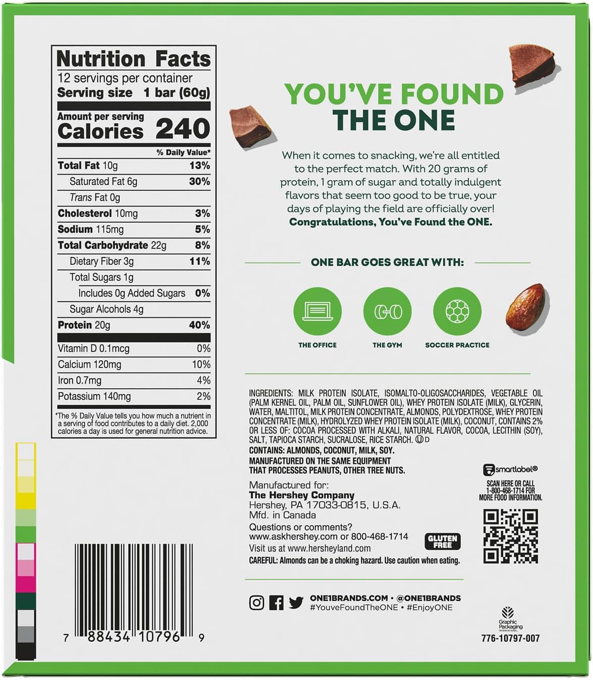 Oh Yeah! One Bar, Almond Bliss, 12 Count