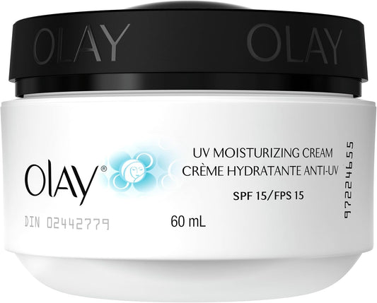 Olay UV Moisturizing Cream Moisturizing Formula With Vitamins E & B3, SPF 15 UVA/UVB, 60 mL